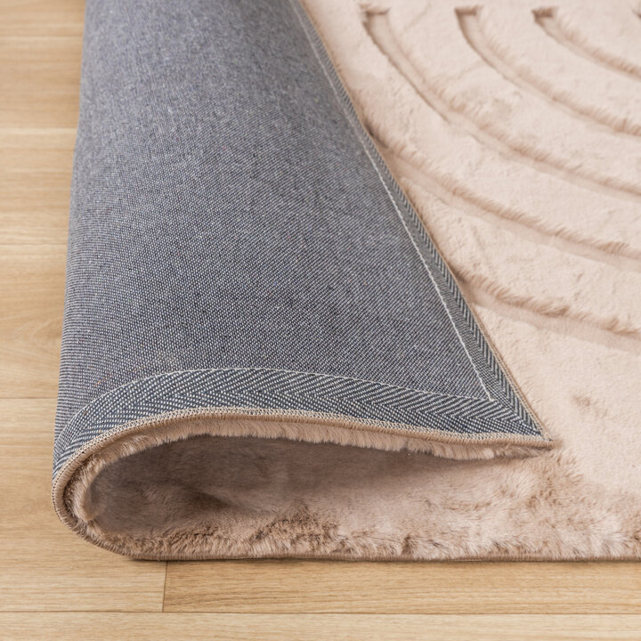 Hochflor Teppich - Carvy Curves Taupe - 6