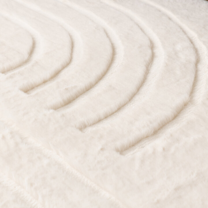 Hochflor Teppich - Carvy Curves Creme - 5
