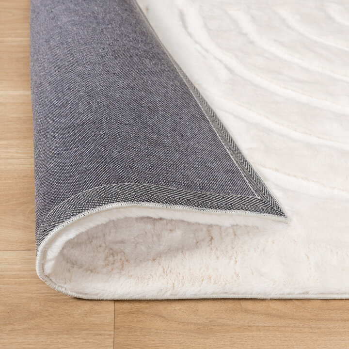 Hochflor Teppich - Carvy Curves Creme - 6