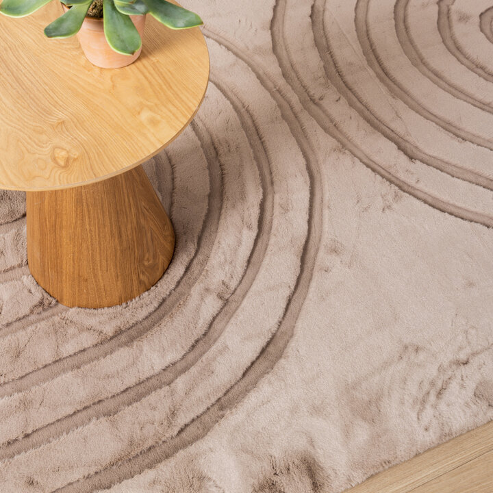 Hochflor Teppich - Carvy Arches Taupe - 3