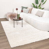 Waschbarer Hochflor Teppich - Tidy Weiss