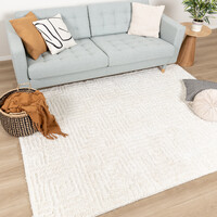 Skandinavischer Teppich - Lova Maze Creme