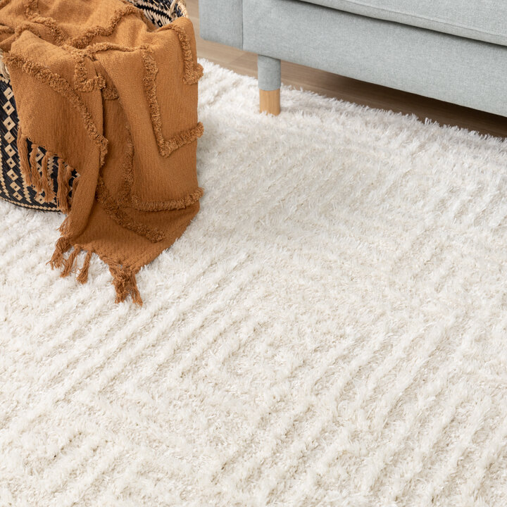 Skandinavischer Teppich - Lova Maze Creme - 3