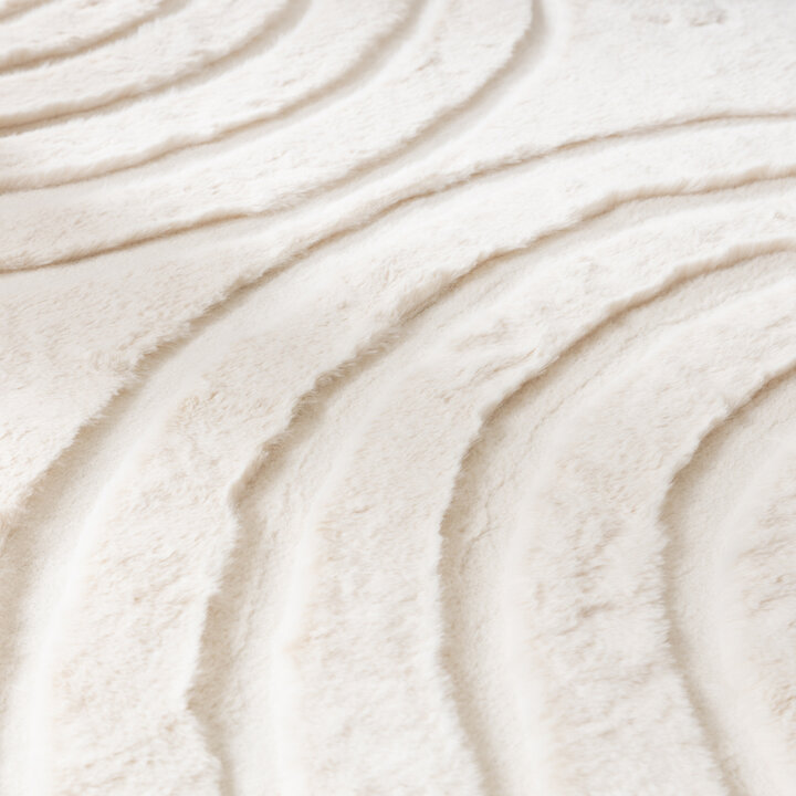Hochflor Teppich Rund - Carvy Arches Creme - 3