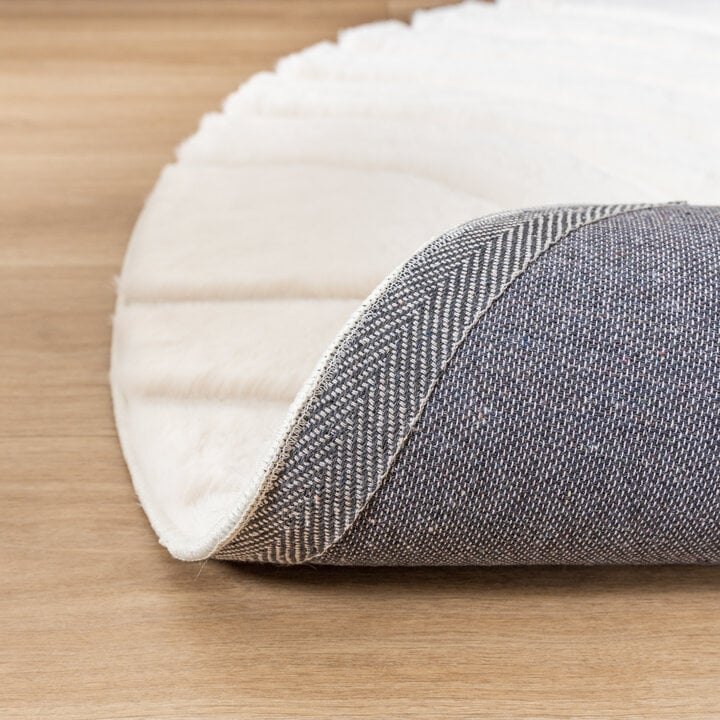 Hochflor Teppich Rund - Carvy Arches Creme - 6