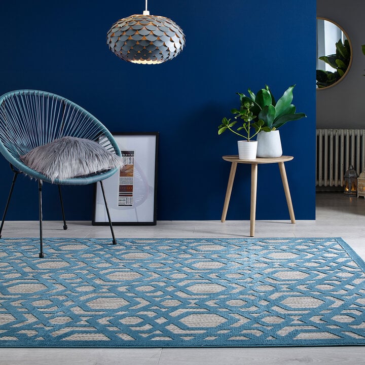 In- & Outdoor Teppich - Piatto Oro Blau - 6