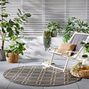 In - & Outdoor Teppich Rund - Floreno Milan Anthrazit Beige
