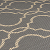 In - & Outdoor Teppich Rund - Floreno Milan Anthrazit Beige