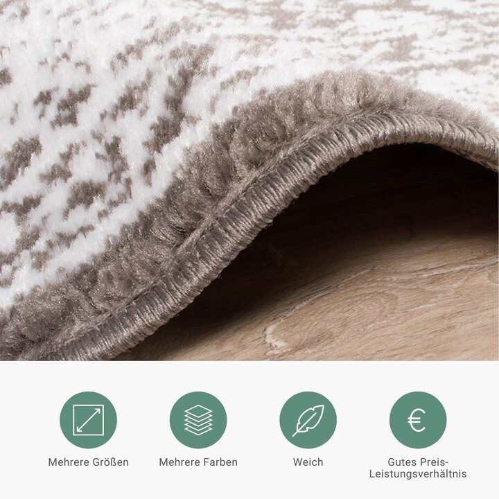 Teppich Vintage - Adore Medaillon Taupe Grau - 3