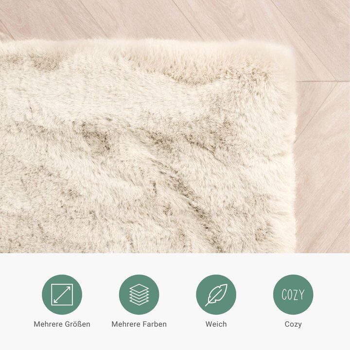 Hochflor Läufer - Comfy Supreme Creme - 4