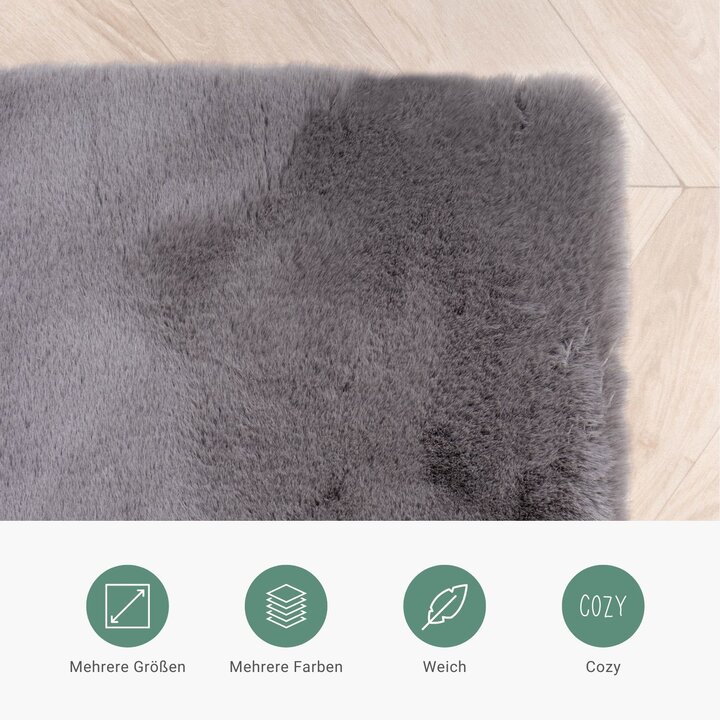Hochflor Läufer - Comfy Supreme Anthrazit - 4