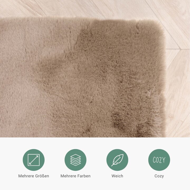 Hochflor Läufer - Comfy Supreme Taupe - 4