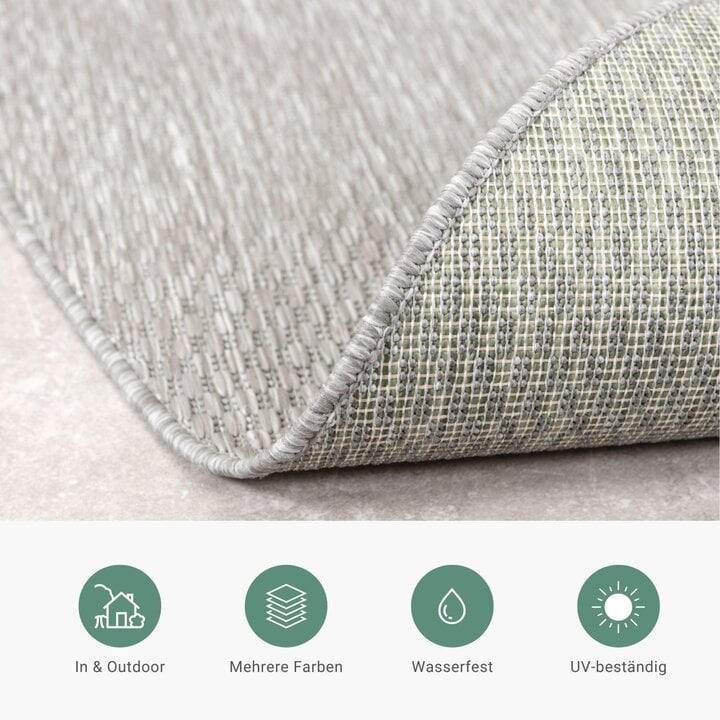 In- & Outdoor Teppich Rund - Costa Dunkelgrau - 3
