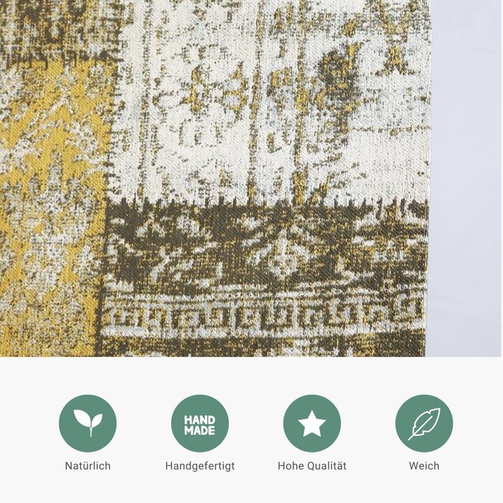Teppich Patchwork - Dreams Gelber Ocker - 4