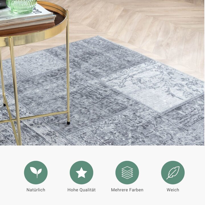 Teppich Patchwork - Estate Grau - 4