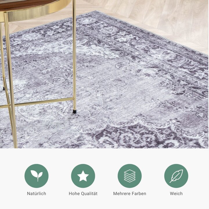 Teppich Vintage - Estate Medaillon Grau - 4