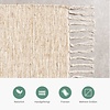 Boho Teppich - Faya Creme Beige