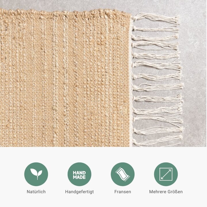 Boho Teppich - Faya Beige - 5