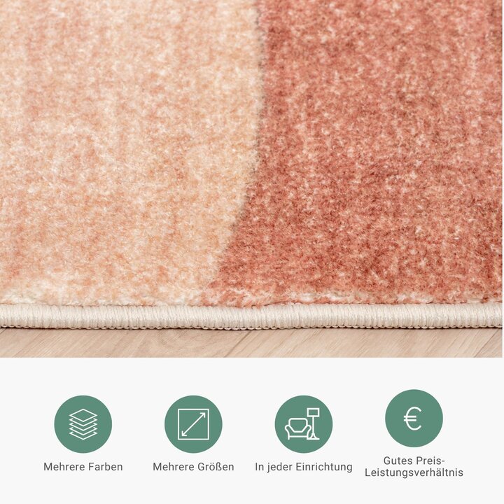 Moderner Teppich - Field Terra Rot - 3