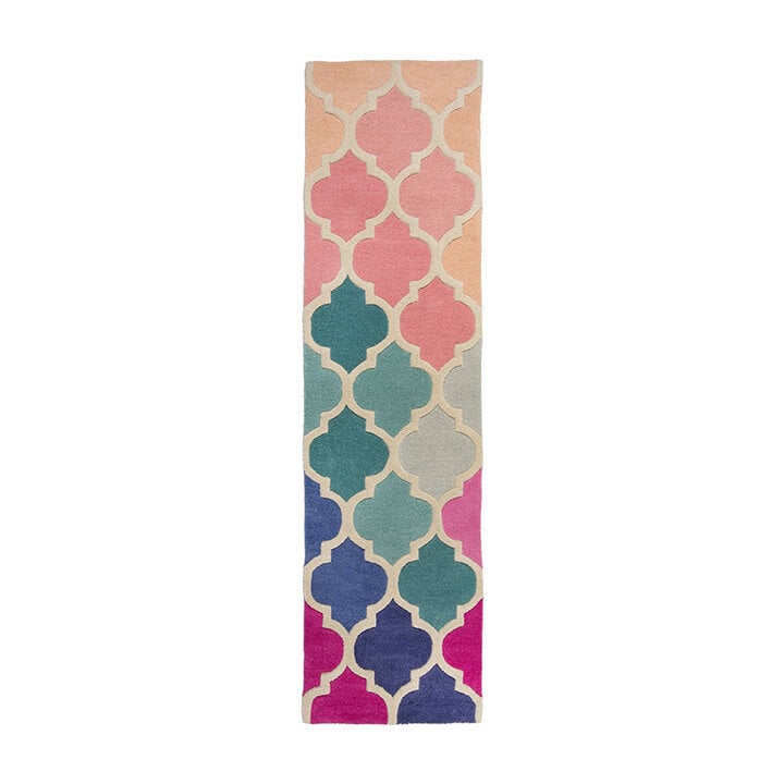Moderner Läufer - Illo Rosella Rosa Blau - 1