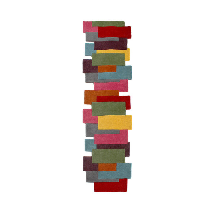 Abstrakt Läufer - Stracto Collage Bunt - 1