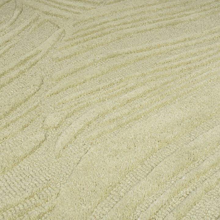 Moderner Teppich Rund - Solacio Leaves Olivgrün - 2