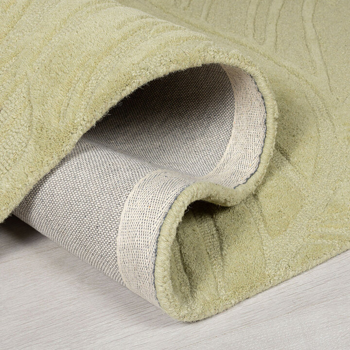 Moderner Teppich Rund - Solacio Leaves Olivgrün - 4
