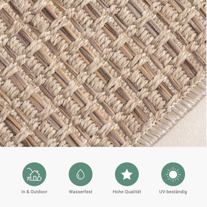 In- & Outdoor Jute Teppich - Fora Melange Natural - 3
