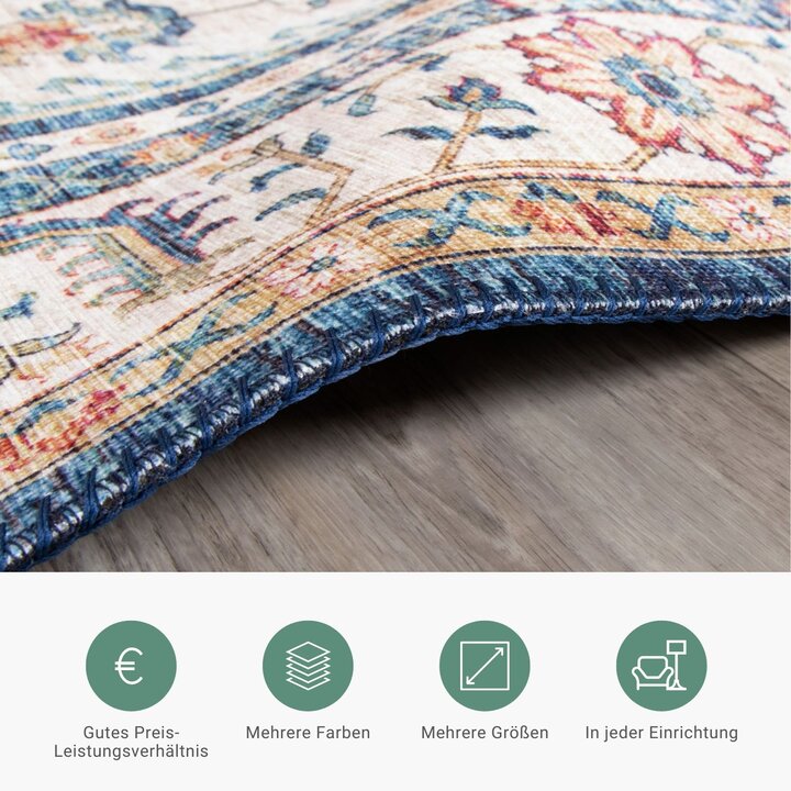 Teppich Vintage - Azara Hellblau - 5