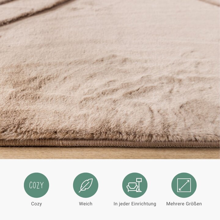 Hochflor Teppich - Carvy Arches Taupe - 4