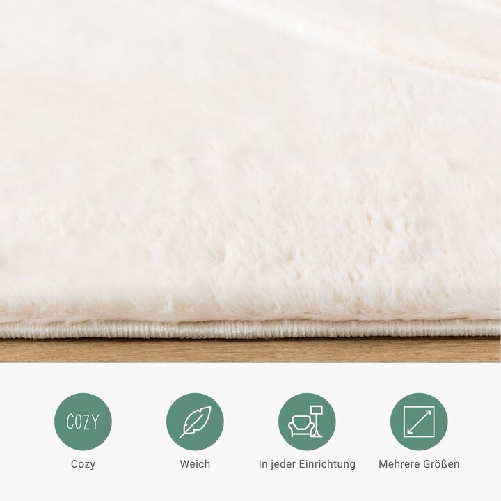 Hochflor Teppich - Carvy Arches Creme - 4
