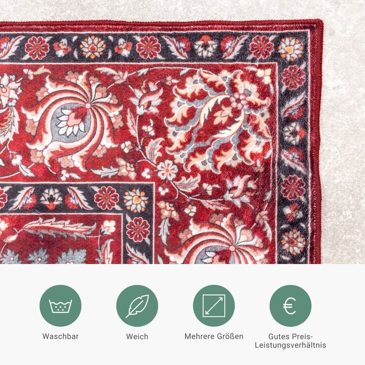 Teppich Vintage - Imagine Medaillon Rot - 4