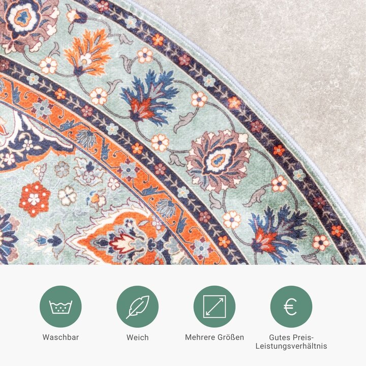 Teppich Vintage Rund - Imagine Oriental Grün - 3