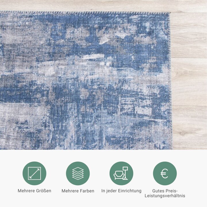Moderner Teppich - Strength Blau - 4