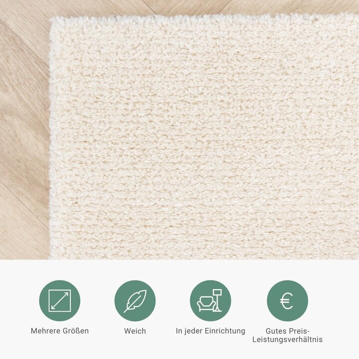 Hochflor Teppich - Serene Shapes Creme - 3