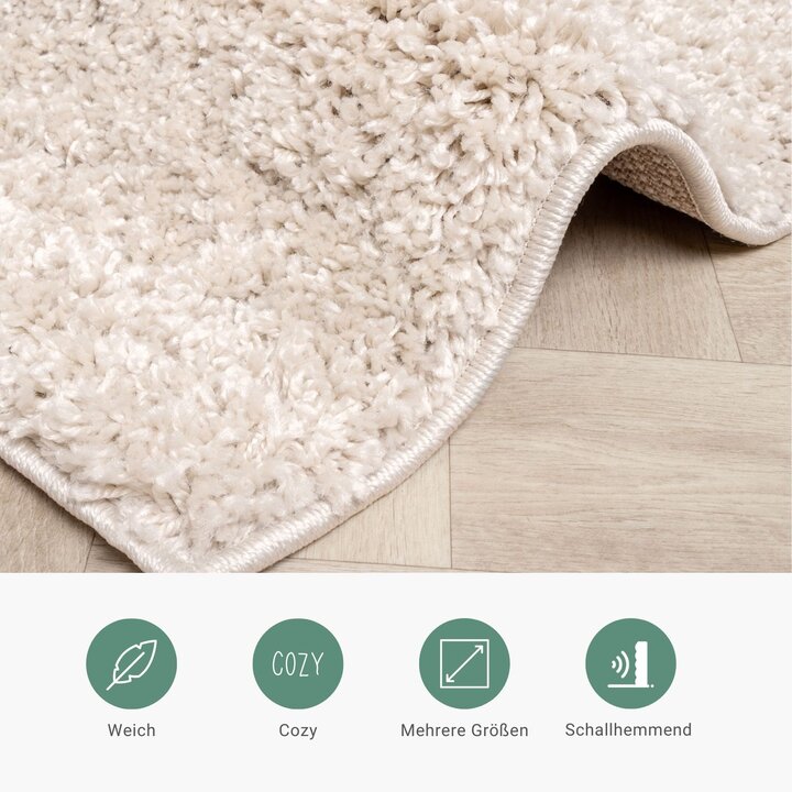 Teppich Hochflor - Sensa Lines Creme Schwarz - 5
