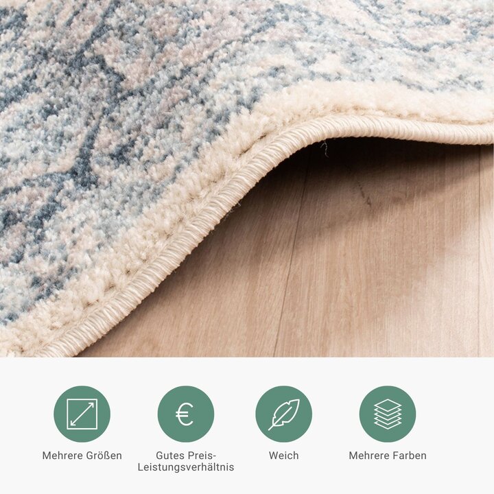 Teppich Vintage - Inspire Blau Creme 218 - 3