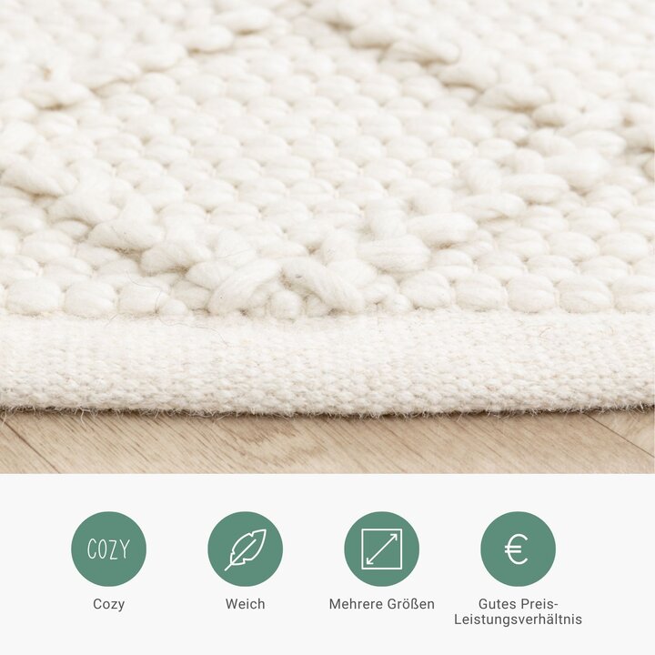 Wollteppich - Knit Creme - 5