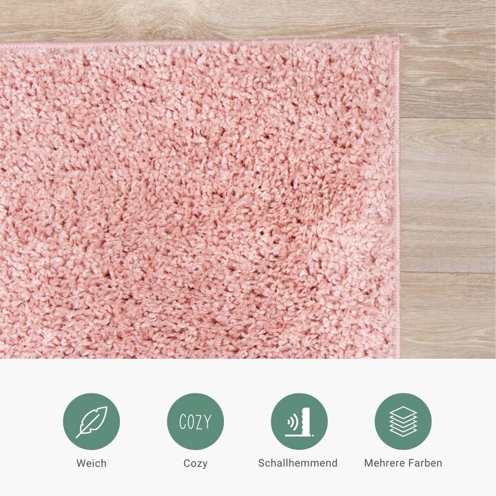 Teppich Hochflor - Lofty Rosa - 4