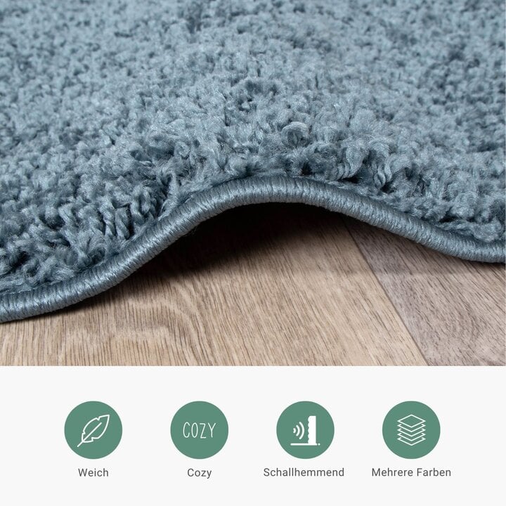 Teppich Hochflor - Lofty Blau - 4