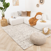 Wollteppich - Nero Creme Grau 