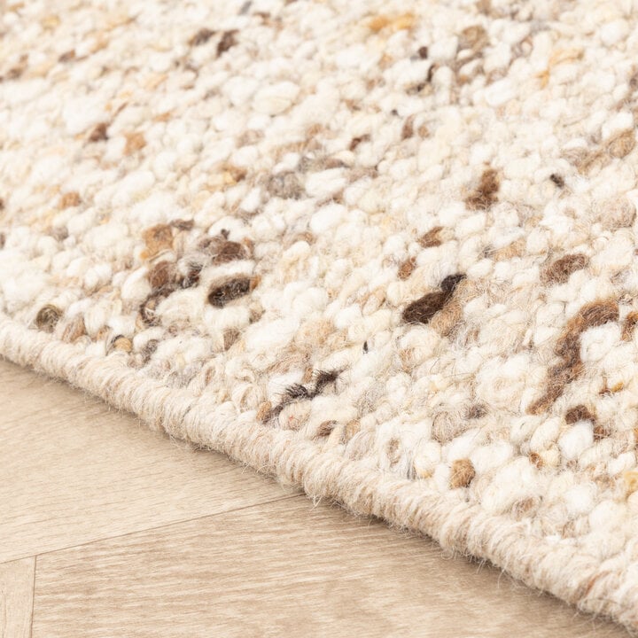 Wollteppich - Nero Beige Meliert - 3