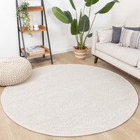 Wollteppich Rund - Twist Hellgrau