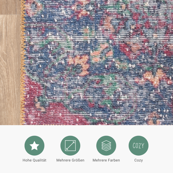 Teppich Patchwork - Moods Rot No.16 - 4