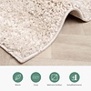 Teppich Hochflor - Sensa Square Creme Schwarz 