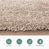 Waschbarer Hochflor Teppich - Tidy Taupe