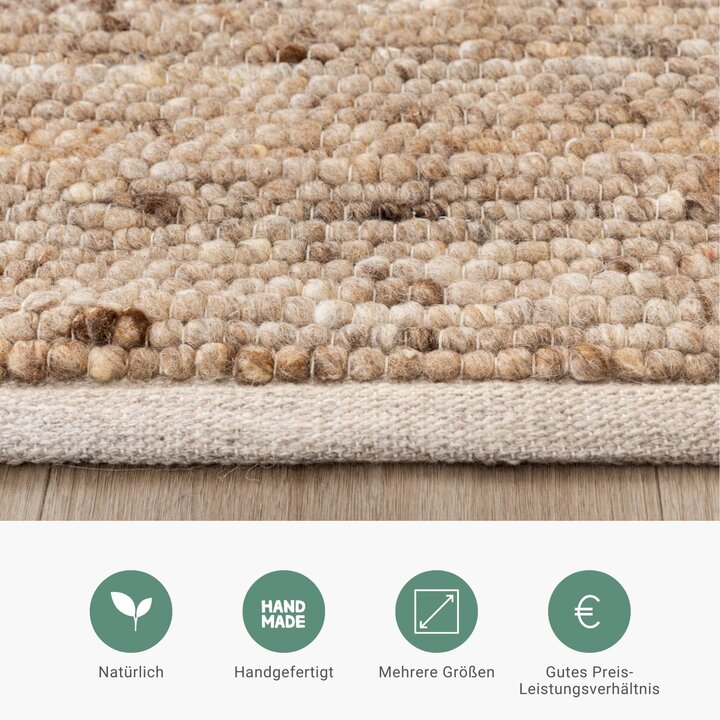 Wollteppich - Feline Taupe Meliert - 4