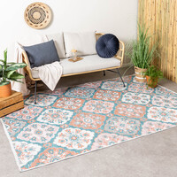 Outdoor Tepich Boho - Vedra Tile Blau