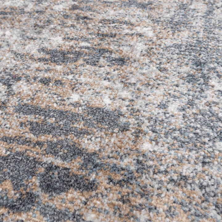 Waschbarer Teppich Abstrakt - Misha Grunge Creme Grau - 3