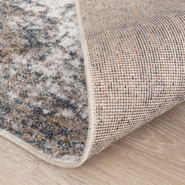 Waschbarer Teppich Abstrakt - Misha Grunge Creme Grau - 6